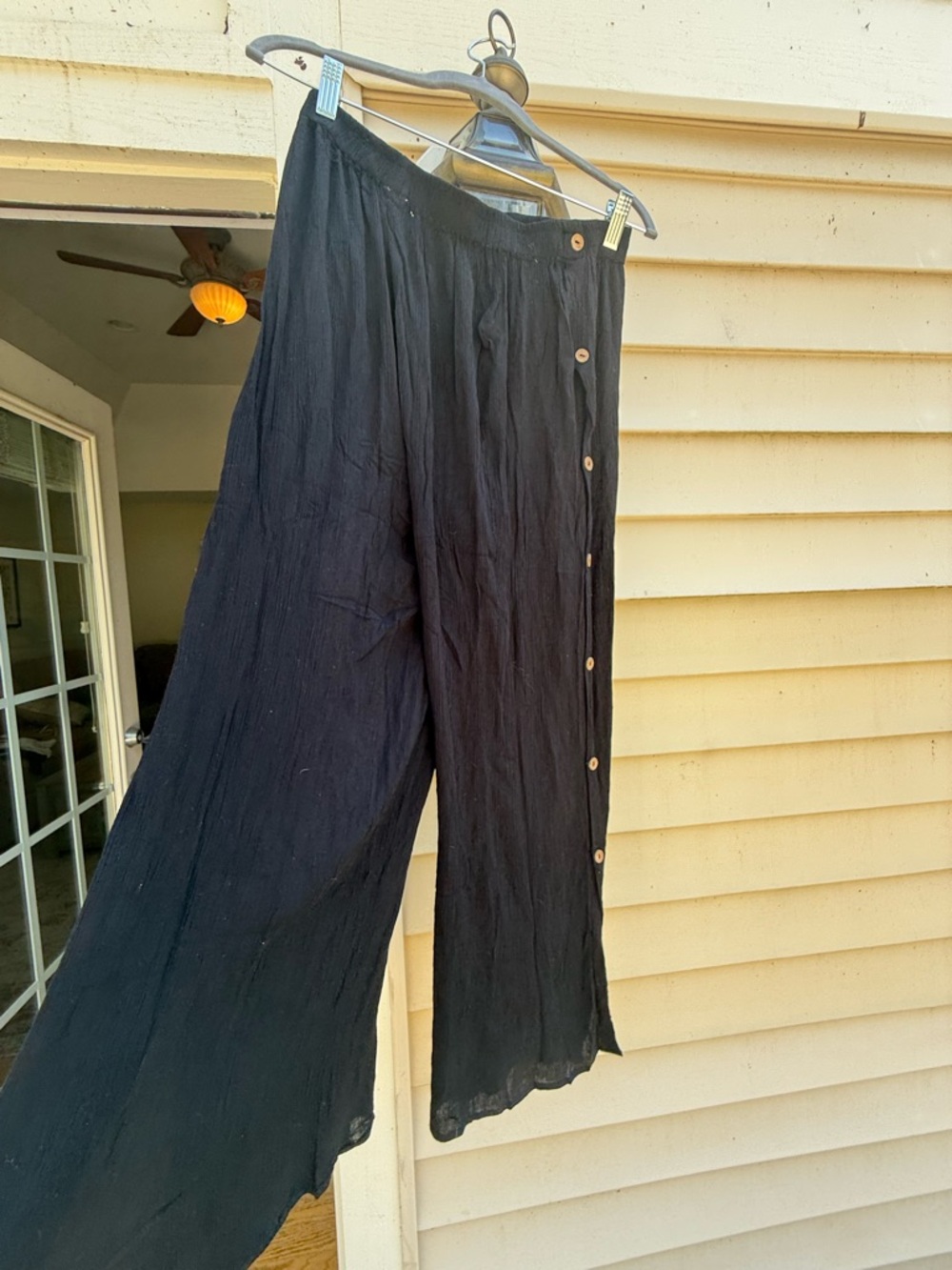 NWT Salty Lemon Black Palazzo Pants with Side Leg Opening - Picture 4 of 10